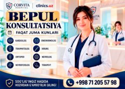 BEPUL KONSULTATSIYA — HAR JUMA CORVITA HOSPITAL’DA!
