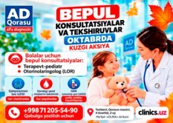 BEPUL KONSULTATSIYA VA TEKSHIRUVLAR — OKTABR OYIDA QORASU ALFA DIAGNOSTIC’DA KUZGI AKSIYA!