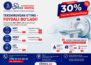 SKIDKALAR DIAGNOSTIKA UCHUN SHOX INTERNATIONAL HOSPITAL’DA