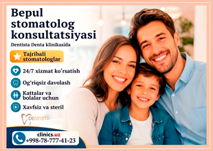 DENTISTA DENTA’DA AKSIYA! BEPUL STOMATOLOG MASLAHATI